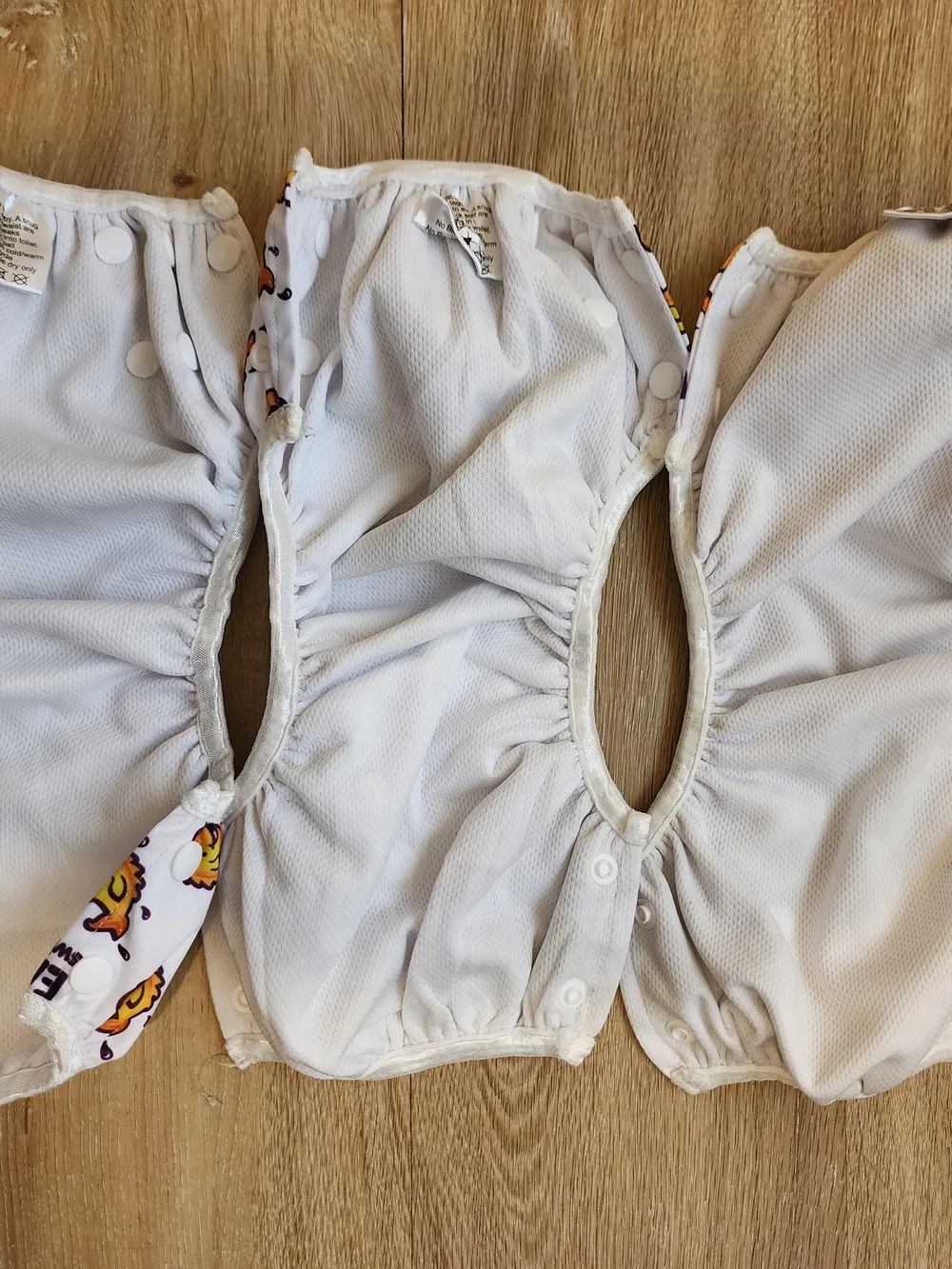 Swim Diaper Cover in White with Yellow Fish Print